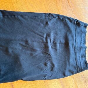 bobeau Black Stretch Midi Skirt